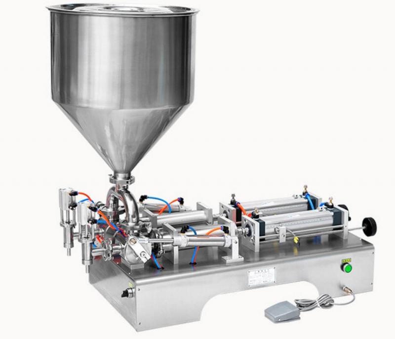 Pneumatic paste filling machine double heads 30-300ml